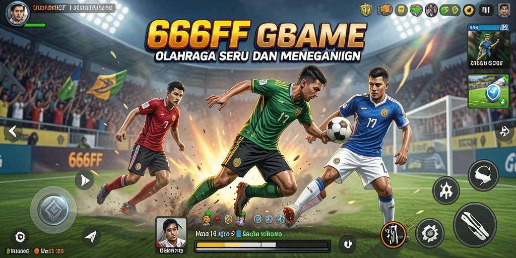 Tampilan gameplay seru di 666FF dengan aksi olahraga mendebarkan.