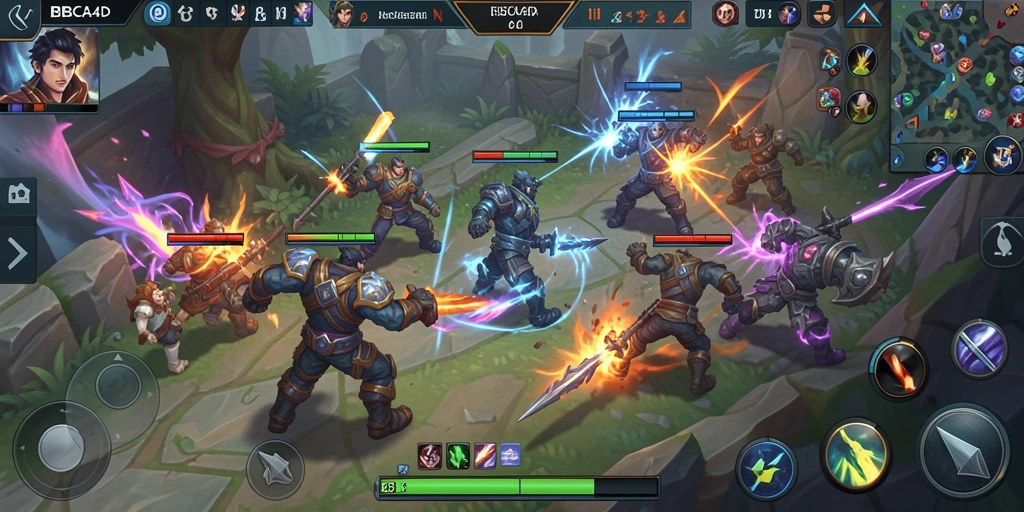 Tampilan gameplay seru di arena pertarungan BBCA4D.