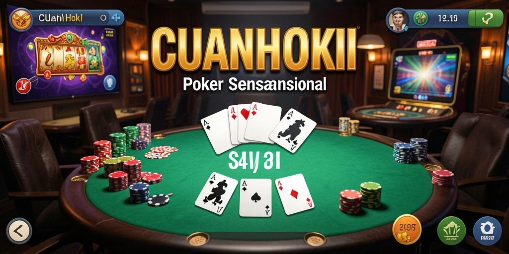 Tampilan menarik dari permainan Poker yang menegangkan.