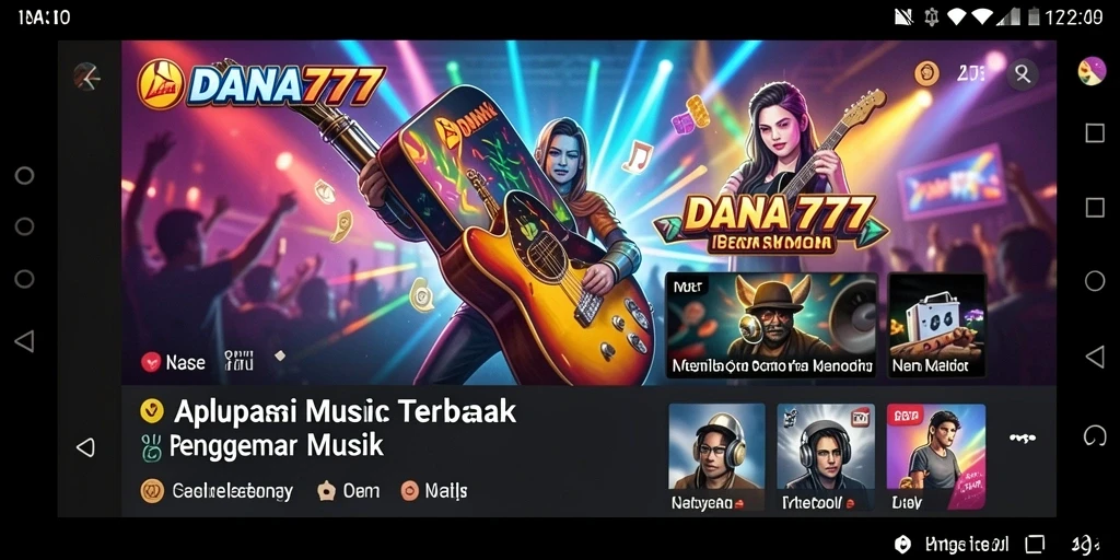 Tampilan menarik dari gameplay aplikasi musik DANA777.