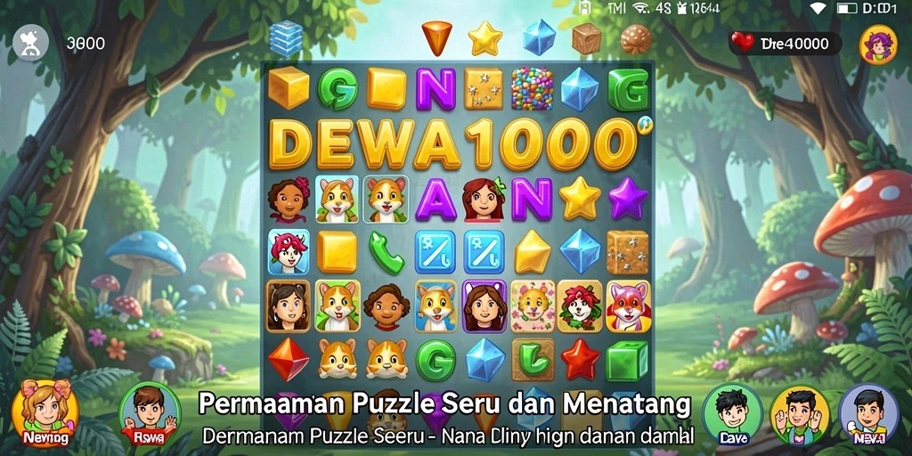 Gameplay DEWA1000 yang menarik dan penuh tantangan teka-teki.