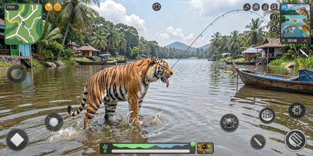 Gameplay F08 dengan tangkapan ikan yang menakjubkan.