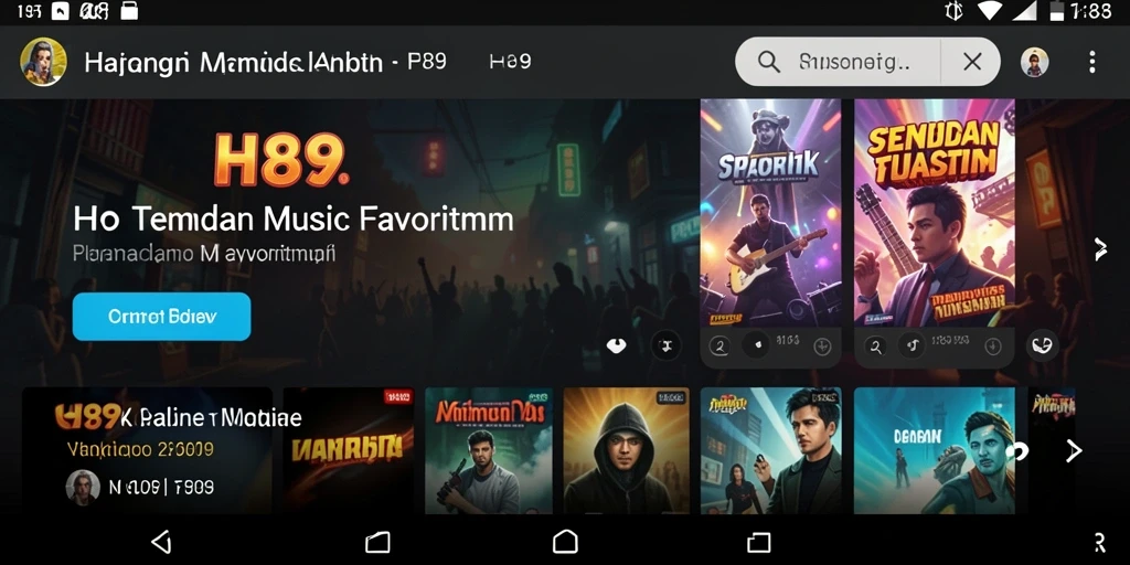 Tampilan screenshot H89 menampilkan antarmuka permainan musik yang menarik.