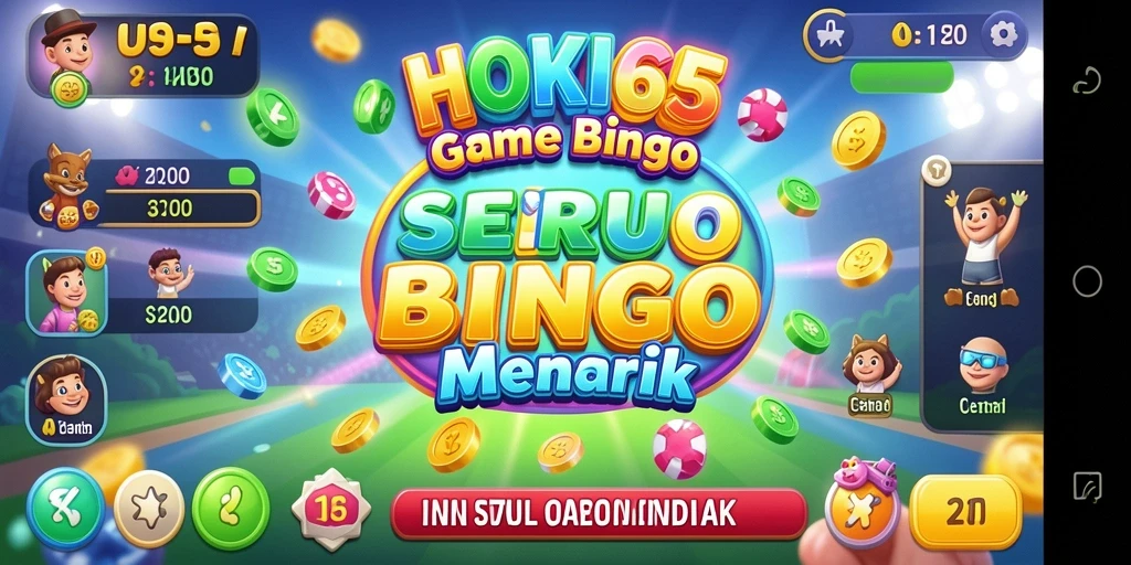 Tampilan gameplay seru HOKI65 dalam permainan Bingo.