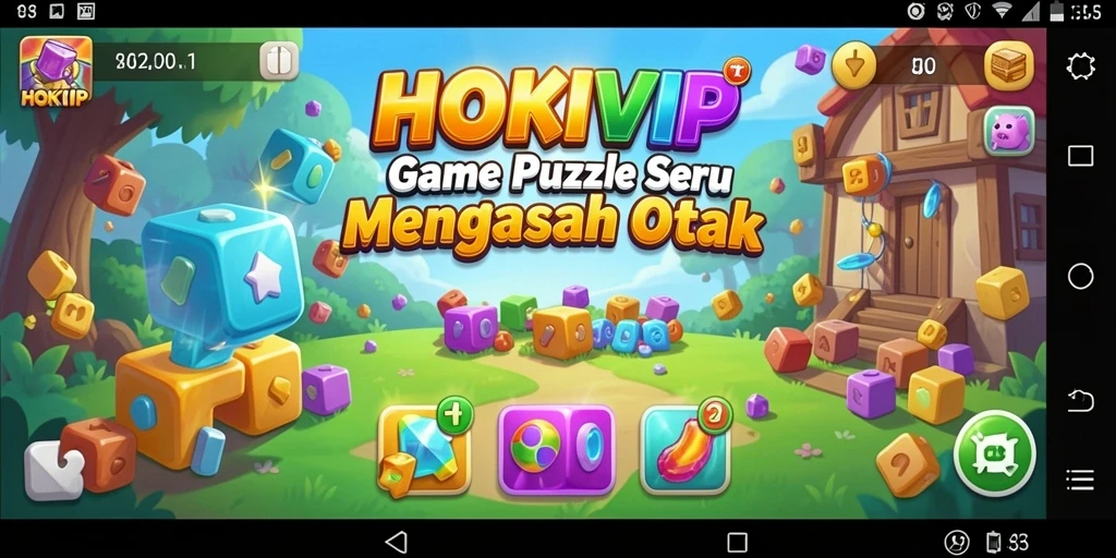 Tampilan gameplay HOKIVIP menyuguhkan teka-teki menantang yang memukau.