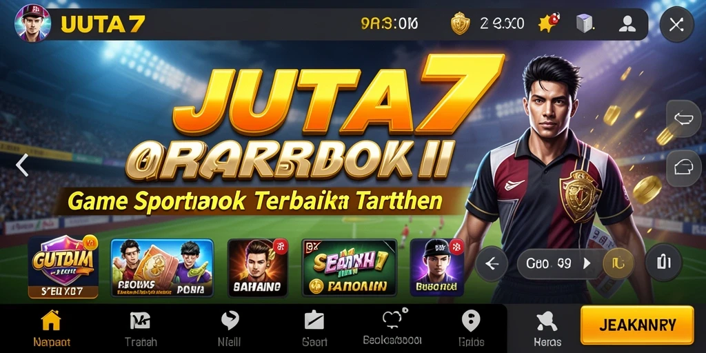 Tampilan screenshot <strong>JUTA7</strong> yang menampilkan antarmuka Sportsbook.
