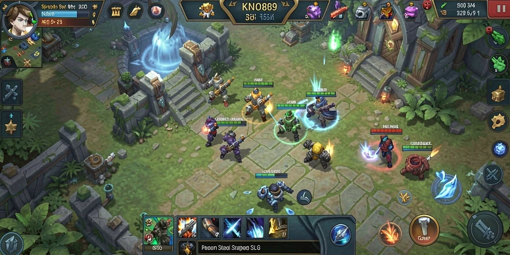 Screenshot gameplay KNO89 yang menunjukkan strategi mendalam.