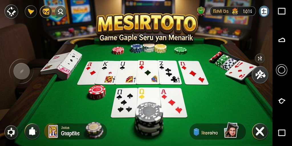 Tampilan menarik dari gameplay Gaple di MESIRTOTO.