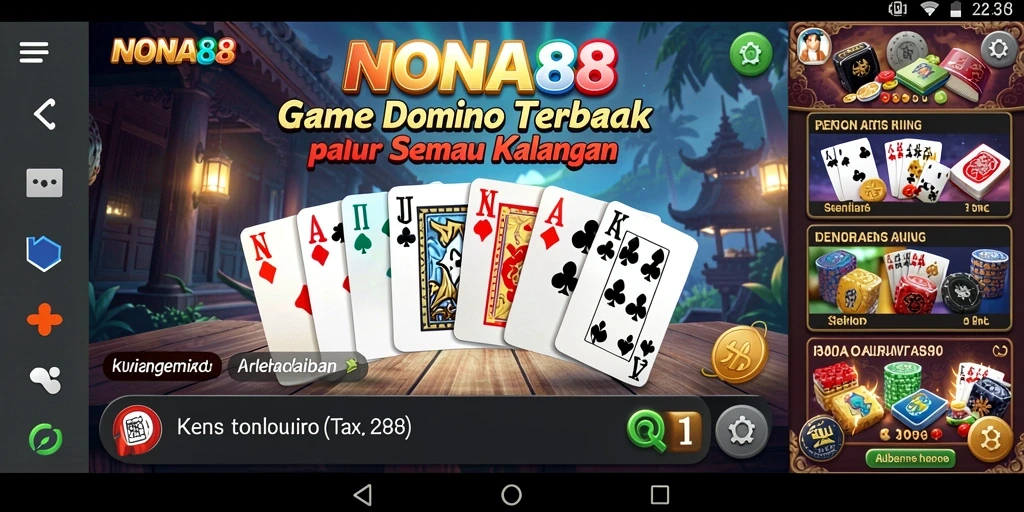 Gameplay NONA88 yang seru dan mengasyikkan di dalam aplikasi Domino.