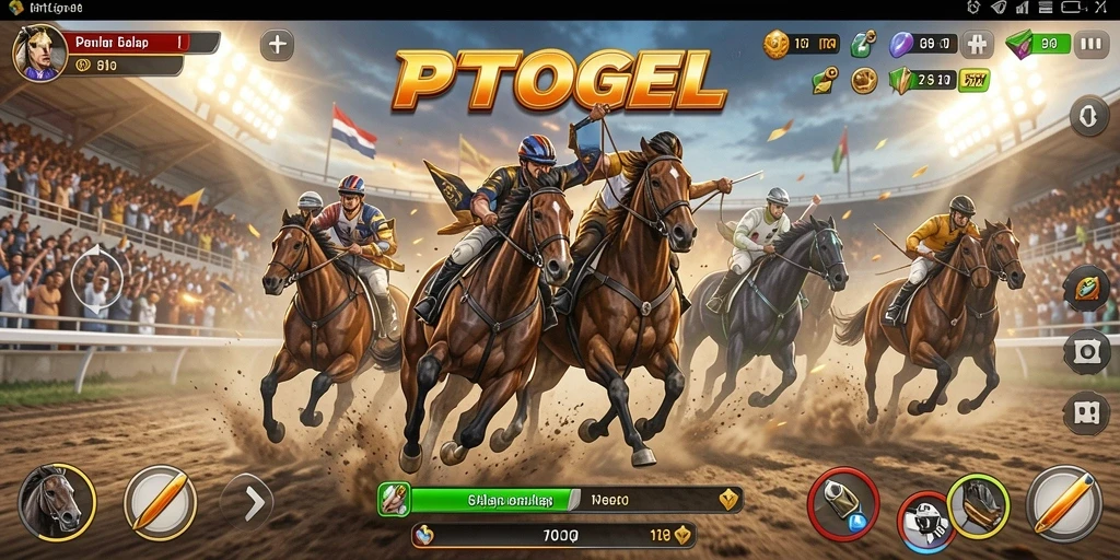 Screenshot gameplay balap yang menegangkan di PTTOGEL.