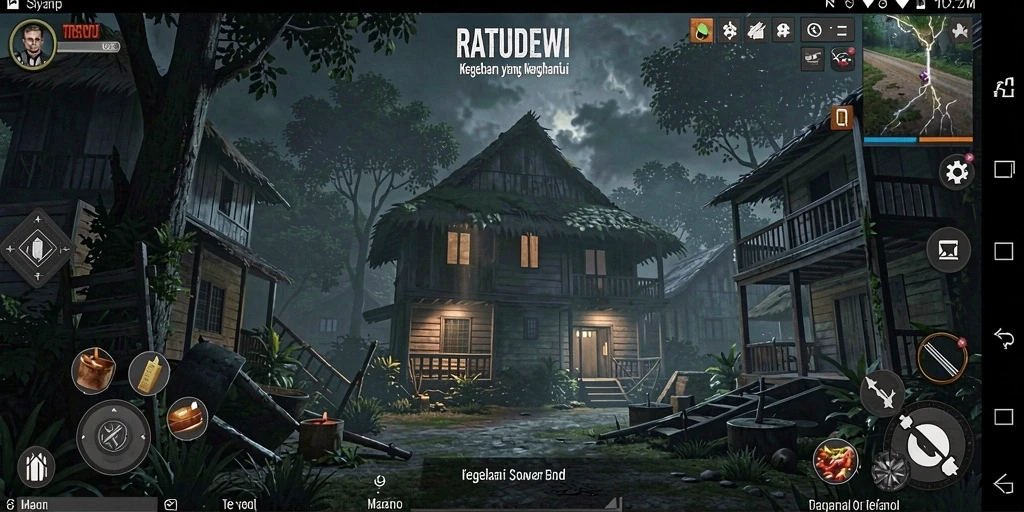 Screenshot RATUDEWI menampilkan suasana mencekam yang sangat menakutkan.