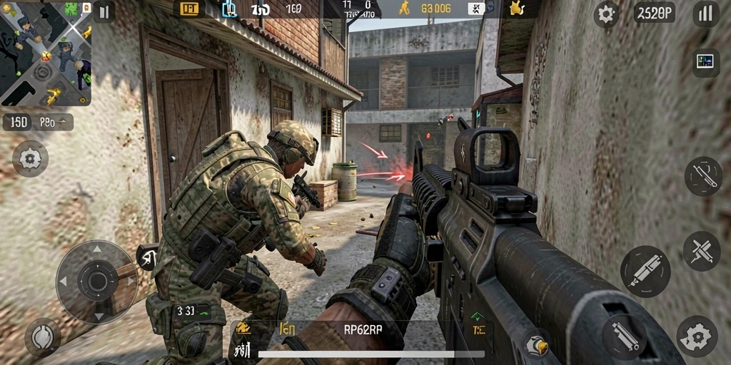 Screenshot gameplay RP62RP yang menunjukkan aksi pertempuran seru.